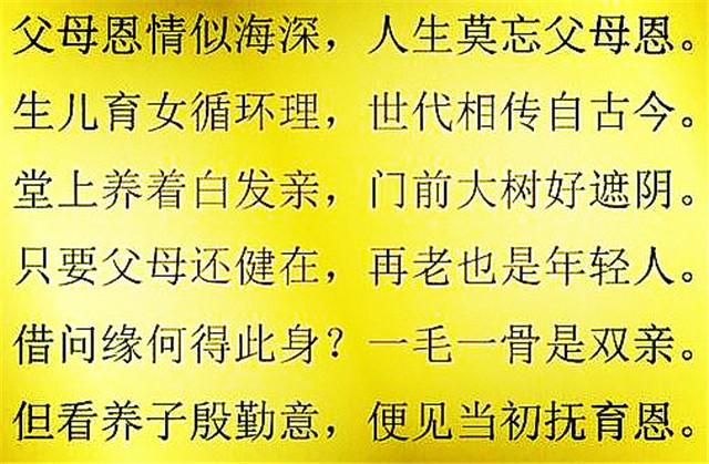 感恩孝顺父母的句子